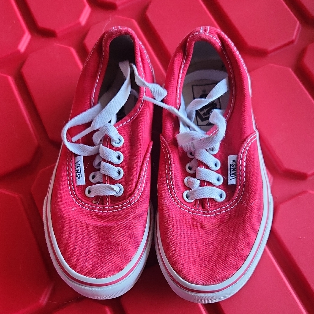 Vans Kids Bright Red Canvas Sneakers